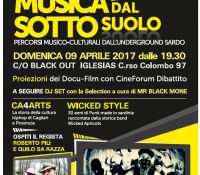 Eventi. La Rassegna itinerante Musica dal Sottosuolo sbarca al Circolo Black Out ad Iglesias Domenica 9 Aprile